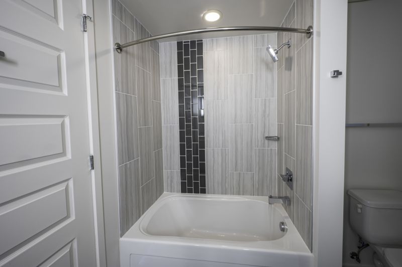 Recessed Bathtub with Tiles